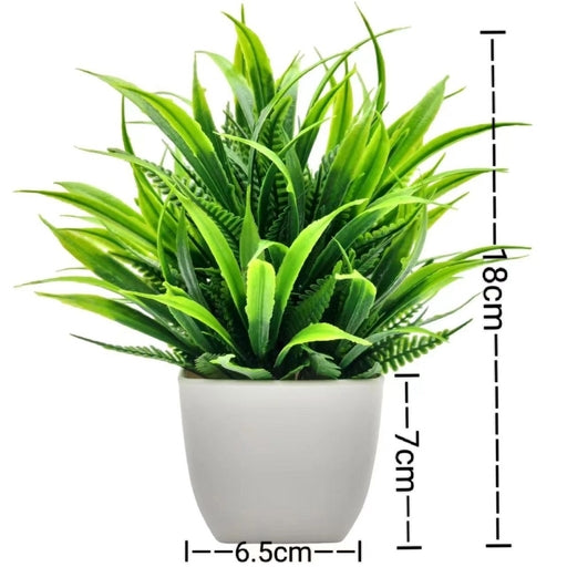 Artificial Plants with Plastics Pots Perfect Greenery for Home DecorationsOffice Desk Living Room