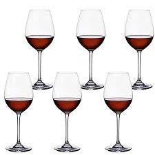 6 Pcs Wine Glasses Set Crystal Clear Premium Glasses - 330ML