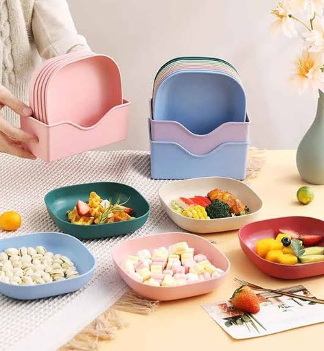 10 Pcs Plastic Serving Plates