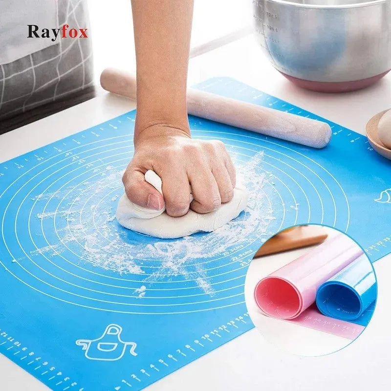 Silicone Pastry Mat with Measurements | Non-Stick Non-Slip Dough Rolling Baking Sheet