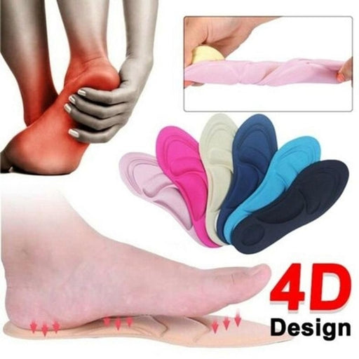 4D Women Men Orthopedic Insoles for Shoes Flat Feet Arch Support Massage Sports Pad
