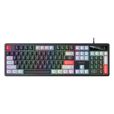Yesido KB44 Wired Keyboard - 104 Keys RGB Backlit Low-Noise Keyboard - English Layout - QWERTY