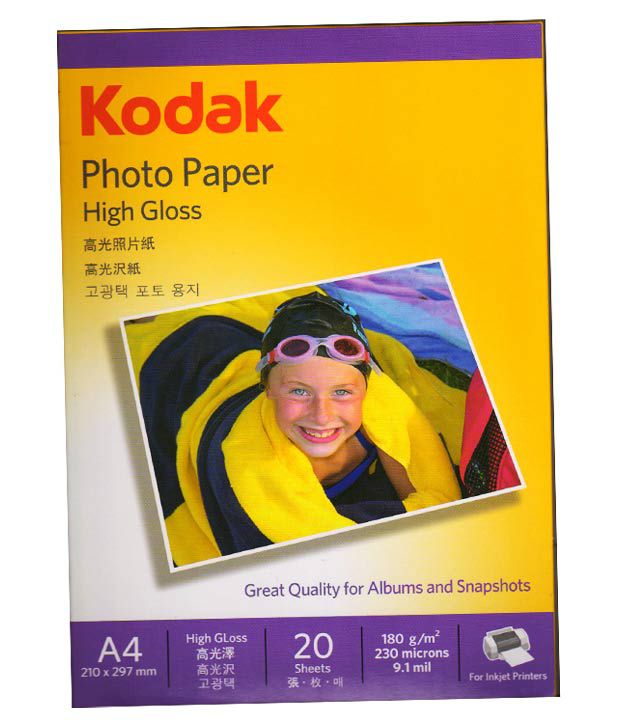 Kodak High Gloss Photo Paper (A4) - 20 Sheets