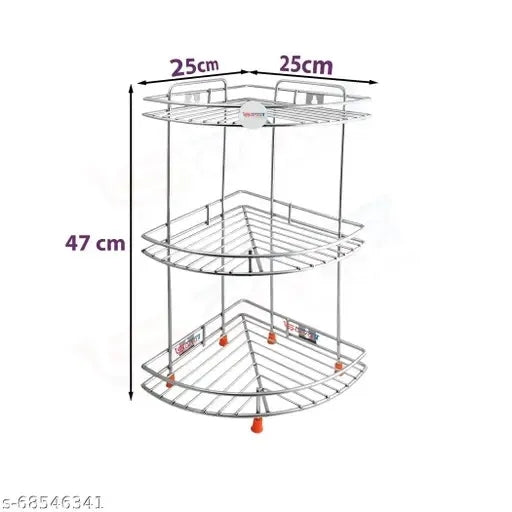 Spacekeeper Stainless Steel 3 Tier Multipurpose Storage Organizer