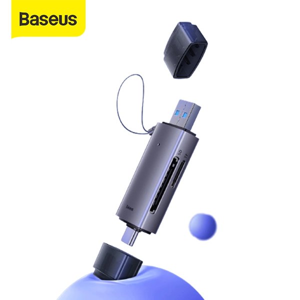 Baseus High Speed Multifunctional Memory Card Reader USB-A & Type-C to SD/TF Card Reader for Smartphone/Tablet/Macbook/Laptop