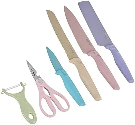 Colorful 6-Piece Kitchen Knife Set | Non-Stick High Carbon Stainless Steel