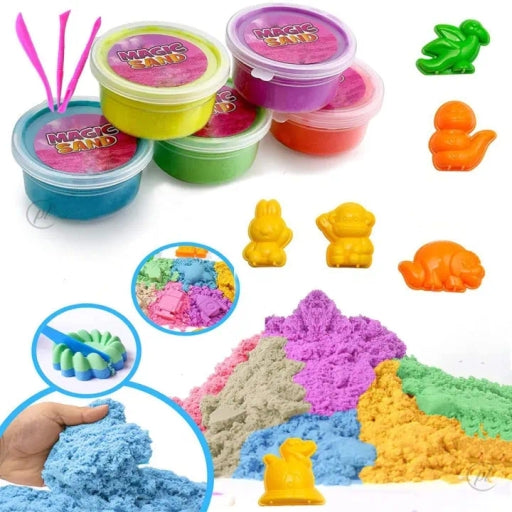 Sand Clay for Play Smooth Sand for Kids Moulds Inside 12Pcs in 1 Set