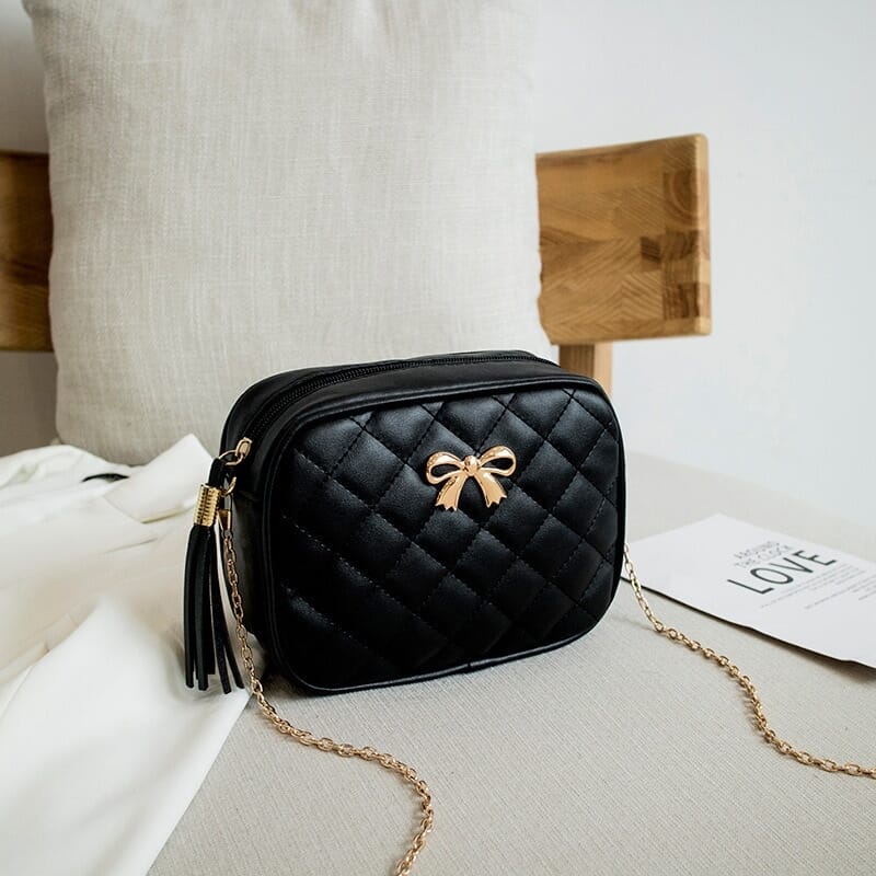 Everyday Carry - 2026 New Fashion Female Shoulder Bag Rhombus Embroidered Solid Color Chain