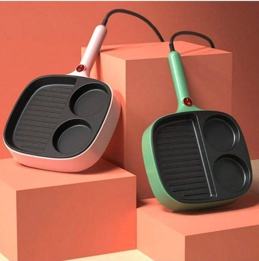 Quick and Versatile 3-in-1 Electric Griddle for Steaks, Eggs, Burgers Non-Stick Divided Skillet