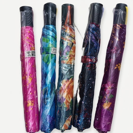 Two Folding Umbrellas Multicolour – Compact, Windproof & Portable