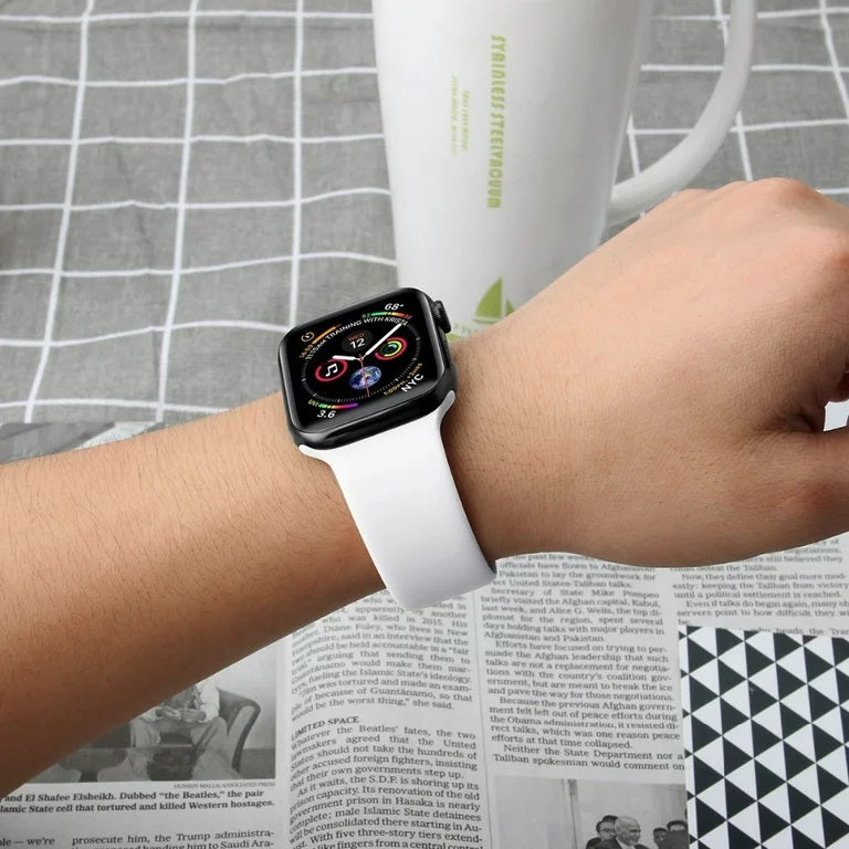 Replacement Soft Silicone Waterproof Band Strap For iwatch Band 42mm 44mm 45mm