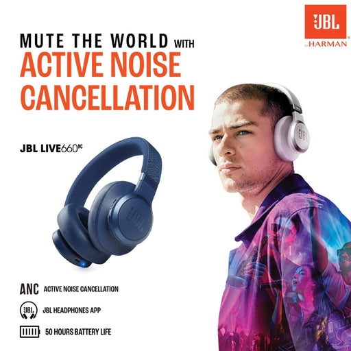 JBL Live 660NC Wireless Over-Ear NC Headphones
