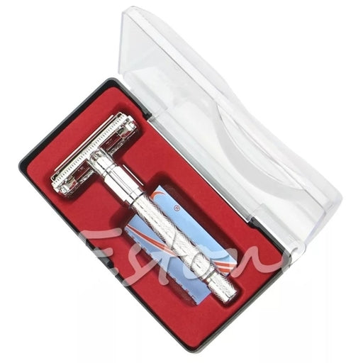 HL-948 Long Handle Double Edge Safety Razor Razors for Men Women Classic Wet Shaving Kit Metal Razor