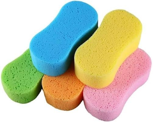 Car Wash Sponge Block Car Motorcycle Cleaning Supplies Large Size Sponge Brush Dusting Random Color
