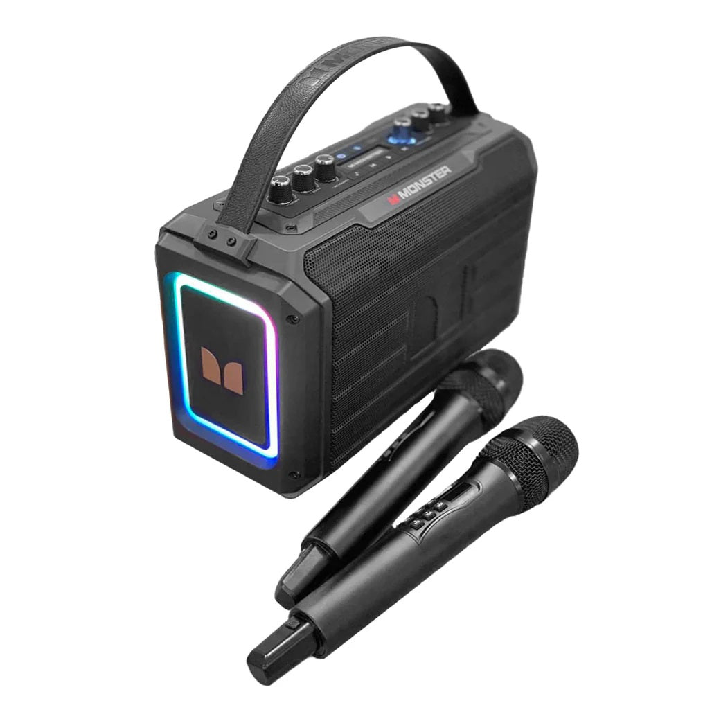 Monster Adventurer 1000 Powerful Bass Bluetooth Speaker with 2 Wireless Mic