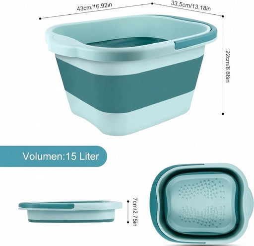 Portable Foot Bath Bucket with Massage Function, Pedicure Foot Spa for Stress Relief & Foot Care