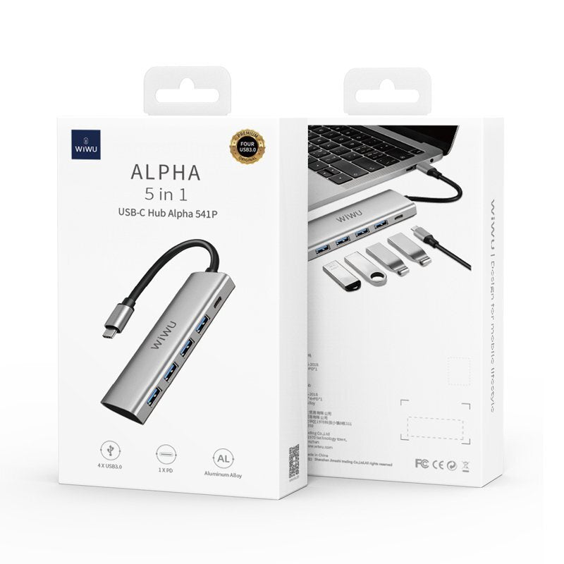 Wiwu Alpha 541p Type-C to 4 USB Hub