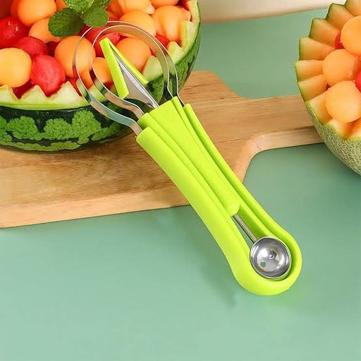 4 In 1 Fruit Carving Tools Knife Kit, Professional Stainless Steel Melon Baller Scoop Set