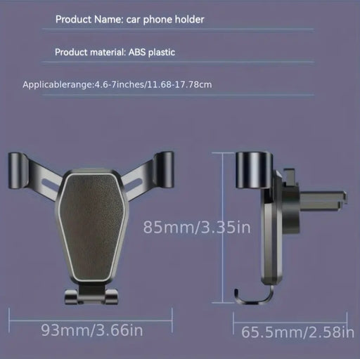 Car Navigation Mobile Phone Holder Car Air Outlet Anti Shaking Gravity Car Holder Factory Mobile