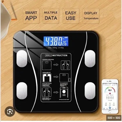 Bluetooth Enabled Digital Body Weighing Scale ,High Precision LCD Display, Smart Intelligent Scale