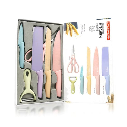 Corrugated 6Pcs Kitchen Knife Set