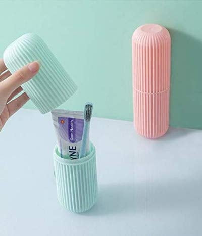 Oval Shape Capsule Portable Travel Toothbrush Storage