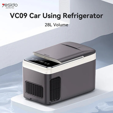 YESIDO VC09 28L Car Refrigerator LCD Display Portable Freezer Touch Control Cooler / 28L Portable Fridge / Bottle Cooler