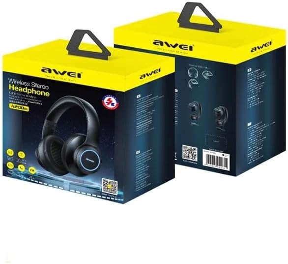 Awei A200BL Bluetooth Wireless Headphone, Rechargeable, Memory Card Slot - (Black)