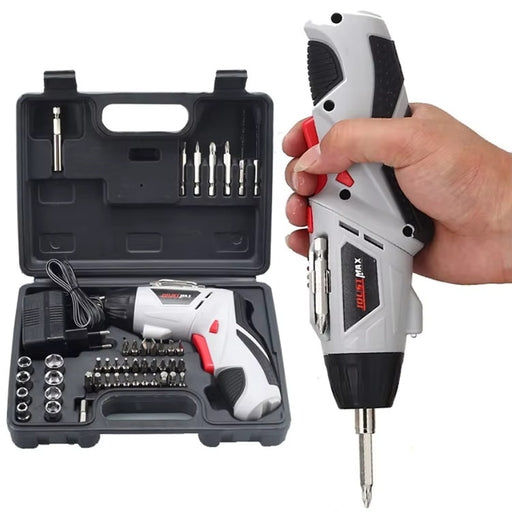 45 Cordless Electric Screwdriver Rechargeable Screwdriver Handle LED Torch Power Tools