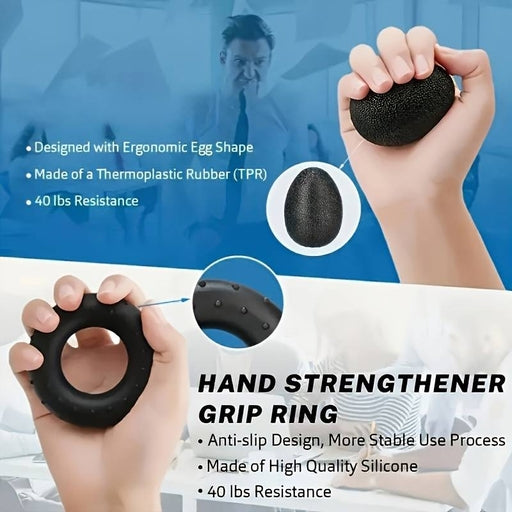 NEW 5Pcs/Set Hand Gripper Gym Fitness Hand Grip Ball Kit Power Finger Forearm Wrist Exerciser