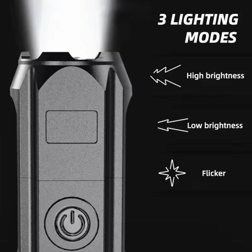 APOLLOFIRE Super Bright Zoomable LED Flashlight – Portable Telescopic Torch for Outdoor, Camping
