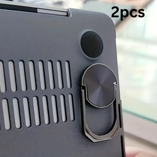 2Pcs Foldable Mini Laptop Stand – Portable Adjustable Metal Holder for Laptop & Tablet