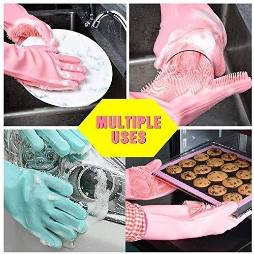 Reusable Heat Resistance Water Proof Washing Silicon Hand Gloves