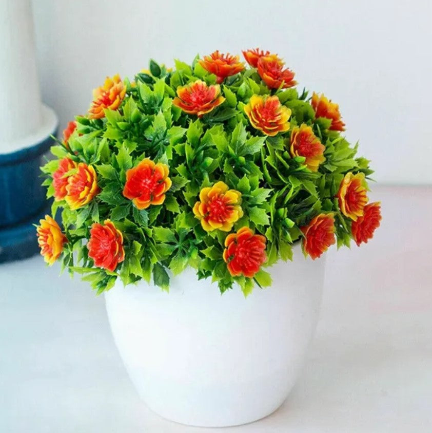 Modern Artificial Flower Potted Plants Decorative with Pot Garden Home Farmhouse Centerpieces Weddin