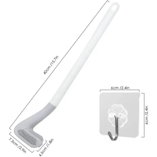 Silicone Toilet Brush Long Handled Toilet Brush No Dead End Toilet Cleaning Brush