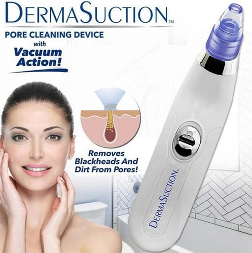 DermaSuction Blackhead Remover Electric Facial Vacuum Cleaner for Removing Acne, Whiteheads