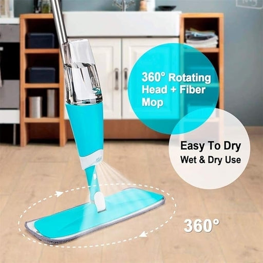 Efficient Home Healthy Spray Mop with Removable Washable Microfiber Cloth and Handy Water Spray