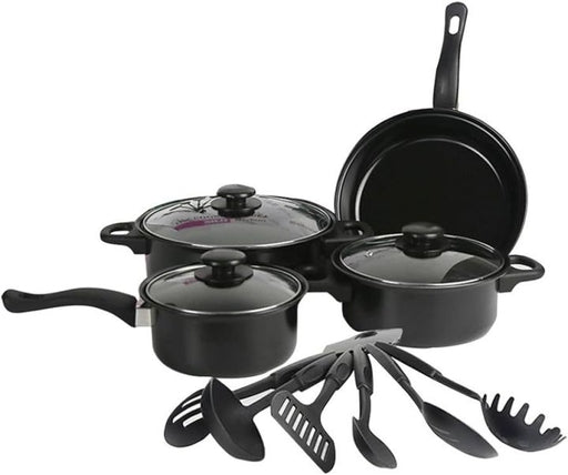Nonstick 13 Pc Cookware Set - Black