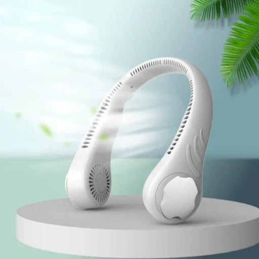 Portable Wearable Neck Fan, Rechargeable Leafless Silent Fan with 2000MAh Battery, USB Charging &3