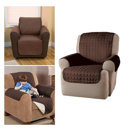 Single Seater Couch Cover, Reversible Sofa Slipcover & Furniture Protector for Dogs, Cats & Kids