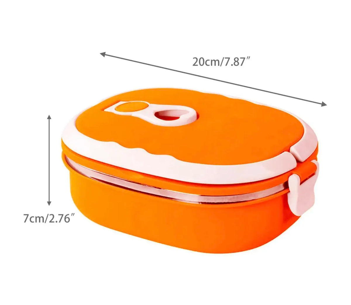 Stainless Steel Lunch Box Bento with Handle - 0.9L