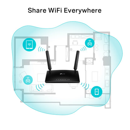 TP-Link TL-MR6500v N300 4G LTE Telephony WiFi Router, 4G Router with SIM Slot Unlocked, Speeds up to 300 Mbps, VoLTE/CSFB/VoIP Voice Functions for Phone Calls, No Configuration Required, Plug & Play