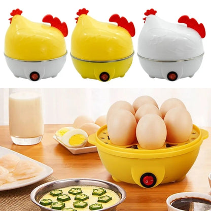 High Quality by Qs Kitchen Accessories Chicken Shape Electric 7 Holes Egg Boiler Steamer Cooker