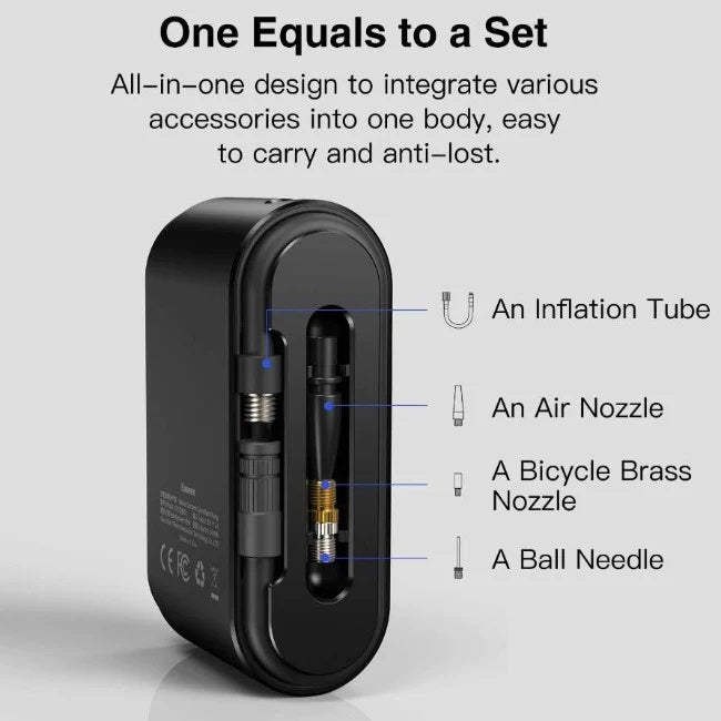 BASEUS Dynamic Eye Inflator Pump Motorcycle Bicycle Car Tire Inflatable Digital Portable Electric Auto Pump