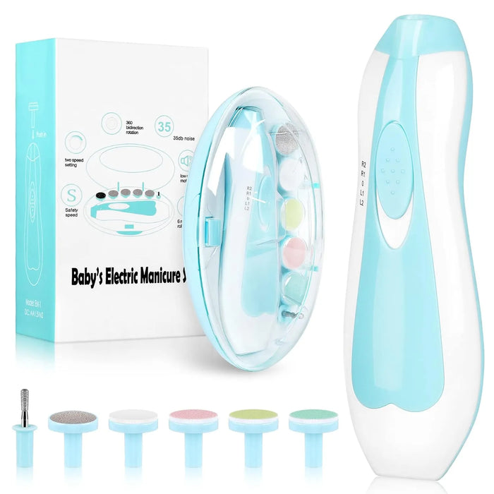 Safe Electric Baby Nail File & Clipper Kit: Automatic Fingernail Cutter for Newborn Care