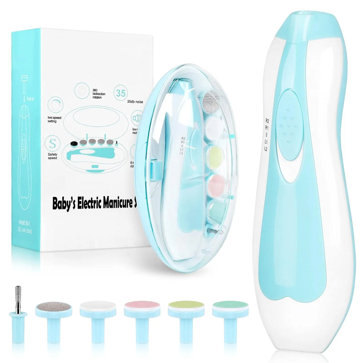 Safe Electric Baby Nail File & Clipper Kit: Automatic Fingernail Cutter for Newborn Care