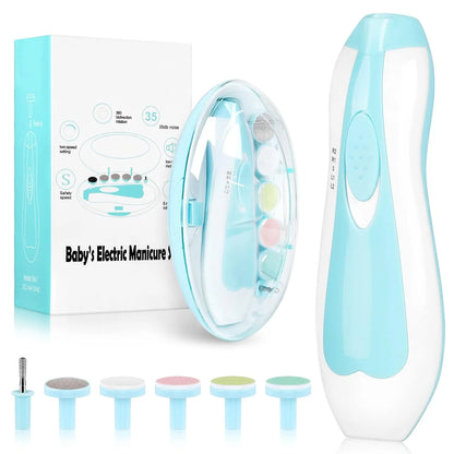 Safe Electric Baby Nail File & Clipper Kit: Automatic Fingernail Cutter for Newborn Care