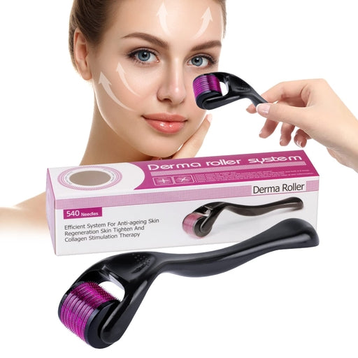 Mm Derma Roller System 540 Titanium Micro Needles for Skin Regeneration