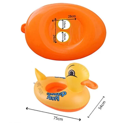 Yellow Duck Float Kids Inflatable Baby Toddler Swimming Whale Swim Seat Swim Learning Pool