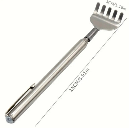 Retractable Back Scratcher Claw – Anti-Itch Telescoping Tool with Metal Shaft and PVC Grip